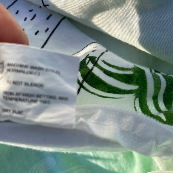 Bedding Collection green cactus duvet cover reversible cotton zip full Southwest - Picture 6 of 8